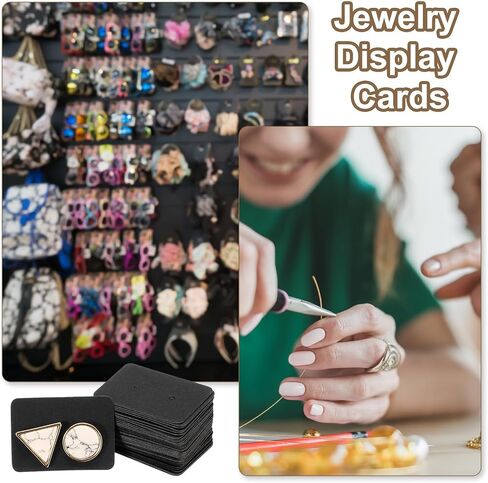 UXCELL 100 PCS بطاقات عرض القرط ، 1.37 "X1" بطاقات الورق المقوى الدائري مع 2 فتحة عبوة ورق المجوهرات لبيع مجوهرات الأعمال الصغيرة صنع سلسلة مفاتيح ، أخضر فاتح in Saudi Arabia