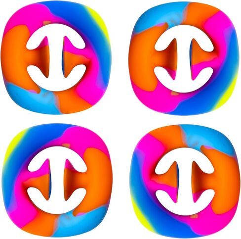 Suction Cup Fidget Toy for Kids, Adults by Fenrici, Dual Auditory, Sensory Stress Relief, Hand Grip Suction Cup for Occupational Therapy, A Great Alternative to Stress Ball, Pastel, Rainbow in Kuwait