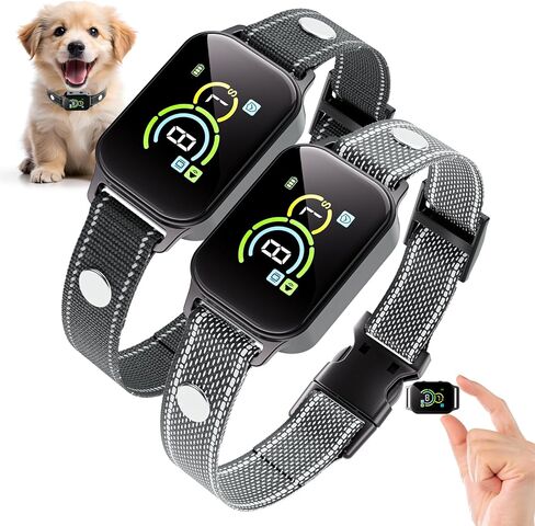 Dog Bark Collar for 2 Pack,Bark Collar for Small Dogs,Humane Barking Collar,AUTO Barking Collar,Adjustable Beep Vibration Modes and 7 Sensitivity(2Pack) in Saudi Arabia