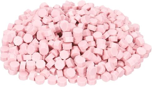PATIKIL Sealing Wax Beads, 520 Pcs Wax Seal Stamp Envelope Letter Wax Seal Beads Pellets Single Color for Stamp Sealing and DIY Craft, Pink in Saudi Arabia