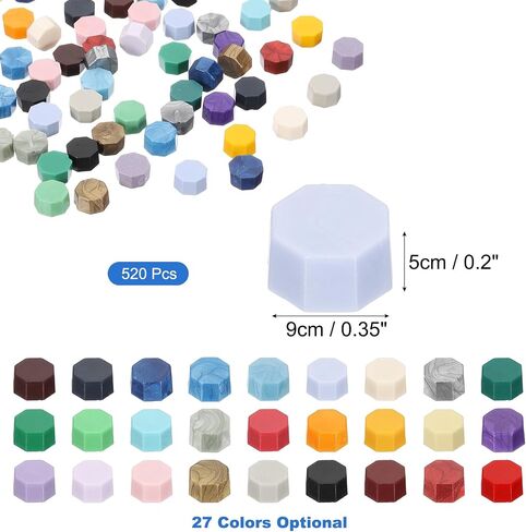 PATIKIL Sealing Wax Beads, 520 Pcs Wax Seal Stamp Envelope Letter Wax Seal Beads Pellets Single Color for Stamp Sealing and DIY Craft, Pink in Saudi Arabia