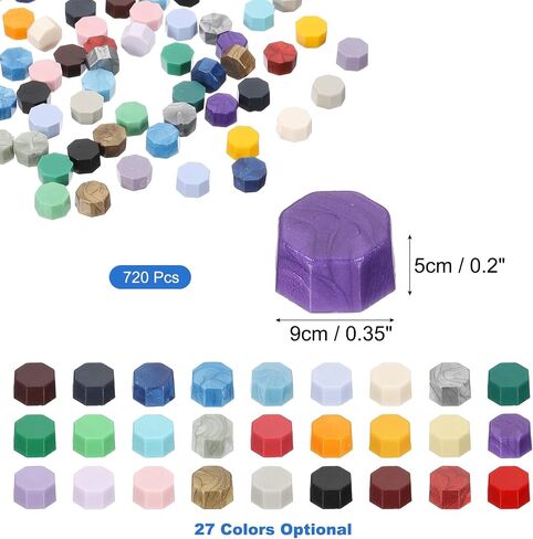 PATIKIL Sealing Wax Beads, 720 Pcs Wax Seal Stamp Envelope Letter Wax Seal Beads Pellets Single Color for Stamp Sealing and DIY Craft, Orange in Saudi Arabia