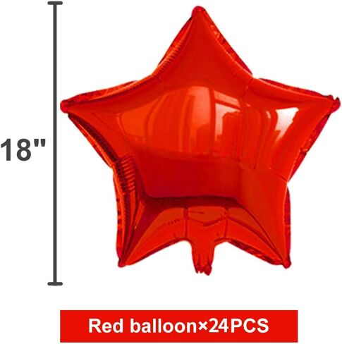 24 PCS 18 "Gold Star Balloons Foil Balloons بالون Mylar للاستحمام الطفل ، والكشف عن الجنس ، أو حفل زفاف ، أو حفلة موسيقية سحرية أو حزب الخطوبة in Kuwait