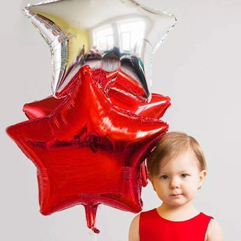 24 PCS 18 "Gold Star Balloons Foil Balloons بالون Mylar للاستحمام الطفل ، والكشف عن الجنس ، أو حفل زفاف ، أو حفلة موسيقية سحرية أو حزب الخطوبة in Kuwait