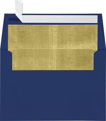 LUXPaper A9 Foil Lined Invitation Envelopes | Peel & Press | 5 3/4" x 8 3/4" | White w/Red LUX Lining | 60lb. Text | 50 Qty in Kuwait