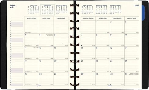 Filofax® 2025 Monthly Planner, 17 Months, August 2024 to December 2025, Twin-Wire Binding, Bilingual, 10.875" x 8.5", Fuchsia (C1811003-25) in Saudi Arabia