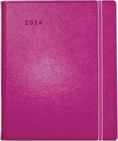 Filofax® 2025 Monthly Planner, 17 Months, August 2024 to December 2025, Twin-Wire Binding, Bilingual, 10.875" x 8.5", Fuchsia (C1811003-25) in Saudi Arabia