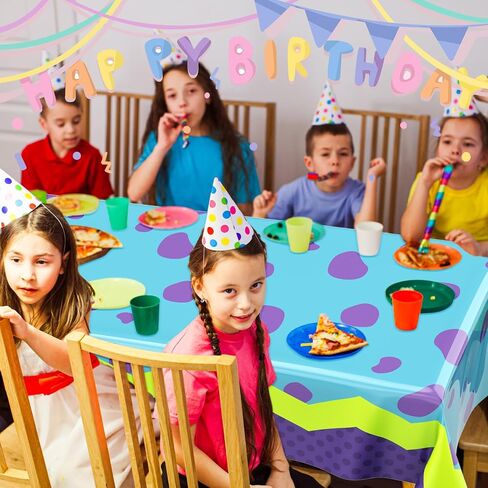 Oudain 2 Sheets Monster Birthday Party Supplies Monster Tablecloth 54 x 108 Inch Plastic Table Covers for Birthday Party Decorations in Kuwait
