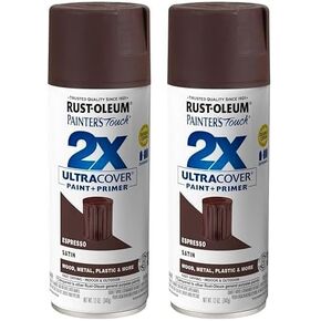 Rust-Oleum 249081 Painter's Touch 2x Ultra Cover Pray Paint ، 12 Oz ، Satin Espresso (حزمة 2)