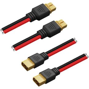 2 Pairs XT60 Plug Female and Male Connector with 12AWG Wire for RC Lipo Battery Cable Drone Car Boat