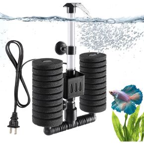 AQQA Aquarium Filter Submersible Internal Power Filter with Multi-Stage Filtration for Freshwater & Saltwater Fish Tanks, Quiet Electric Pump for 10-40 Gallon (110V/60Hz)