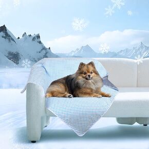 Chicute Premium Cooling Blanket for Medium Dogs - Breathable Summer Cold Pet Throw Blanket, Q-MAX>0.5, Washable Durable Soft Cooling Dog Mat for Hot Weather, Grey, 30x40