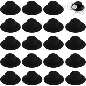 Benecreat 40 PCS Mini Top Hat ، 1.6 بوصة مهرج صغير القبعات الثلج القبعات للحرف اليدوية والمنمنمات ، دمية الثلج Cristmas الحرف اليدوية