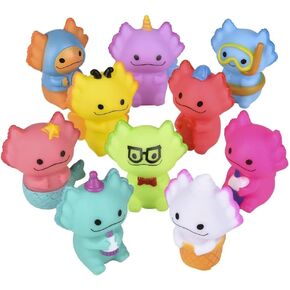 Nikki's Knick Knacks Rubber Axolotls في الأزياء - تخفيف الإجهاد ، لعبة تململ ، تفضل الحفلات ، صندوق المكافأة ، صندوق الكنز ، أكياس جيدة ، ألعاب حمام - حيوانات البحر Axolotl - 10 قطعة