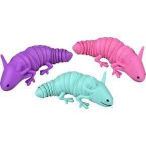 Axolotl Wiggle تململ Slug - الألعاب الحسية تحت عنوان المحيط ، وتخفيف الإجهاد ولعب Stim - مجموعة من 2