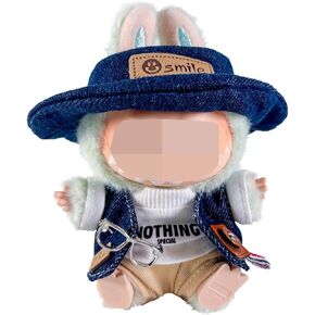 Labubu Clothes for Doll, 4-Piece Labubu Outfit and Accessories for 6.7 Inches (17 cm) Doll, Feminine Chic Outfits for Labubu (Coco)