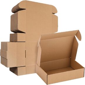 QILERY 200 PCS صناديق الشحن مموجة من الورق المقوى المرسل للصناديق التعبئة والتغليف هدية للشحن البريد التجاري (7 × 5 × 2 بوصة ، أبيض)
