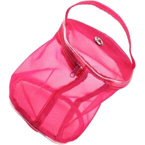 CIIEEEO KNITTING YARN BAG Rose Red Small Tote Organizer for Jetting Supplies Accound Wightwight Travel Canner for Home and Journey