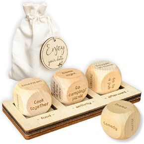 Date Night Dice Game للبالغين - ألعاب Dicider Dicider لأفكار Date Night Gifts ، هدايا زوجين عيد الميلاد له وللقرار عشاء هدايا عيد الحب مضحكة لصديقها