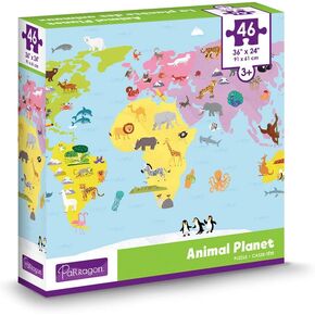 أحجية الصور المقطوعة ذات الأرضية المستطيلة المكونة من 46 قطعة من Parragon Unicorn Dreams للأطفال من سن 3 سنوات فما فوق: تتضمن رسومًا توضيحية ملونة لوحيد القرن وقوس قزح