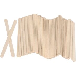 6 "120 PCS المصاصة العصي الحرف الحرفية اللسان الاكتئاب الطلاء عصي الشمع العصي اللسان الاكتئاب الخشب العصي المصاصة العصي الخشبية للحرف اليدوية.