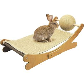 لعبة خدش أرنب fhiny ، كرة خدش Sisal الطبيعية مع Sisal pad scratcher bed kamcock bunny claw toys mini beach chair scratching post stal onoung