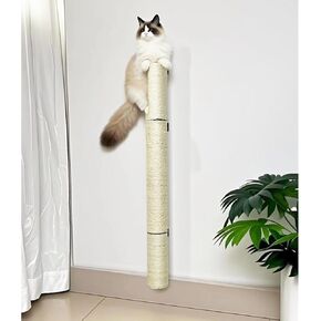 Cat Scratch Post, 8,11.8,15.7,19.6,31.5inch sisal Pole Cat Tree Replacement Post with M8 Screws, Indoor cat Tower Spare Furniture Protector with Scratch Post Filling (19.6 * 3.1inch-2Pcs) in Kuwait