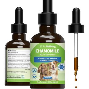 Pet Wellbeing Chamomile for Dogs - Organic Herb, Supports Digestive Function, Tummy Comfort, Healthy Relaxation, Calm Disposition - Veterinarian-Formulated Herbal Supplement 2 oz (59 ml)