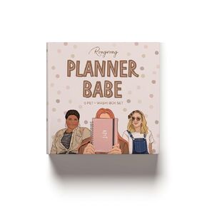 Rongrong Planner Babe Pet + Washi Tape Box Set - للفتاة التي تخطط بأناقة! الأشرطة الزخرفية الأنيقة والممتعة للمجلات والمخططين وسحر القصاصات السحرية
