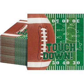 100 PCS Football Party Napkins Discipable Football Party Decorations Football Cocktail Football Football Football Fallbrid