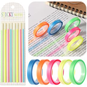 5 Rolls Highlighter Tape, 1 board Lined Transparent Sticky Strips, Transparent Highlighter Strips Colored Marking Sticker Removable Highlighters for Students Teachers Taking Notes,16 ft Per Roll