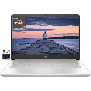 HP 14 Laptop, AMD Ryzen 5 5500U, 8 GB RAM, 256 GB SSD Storage, 14-inch Full HD Display, Windows 11 Home, Thin & Portable, Micro-edge & Anti-glare Screen, Long Battery Life (14-fq1025nr, 2021)
