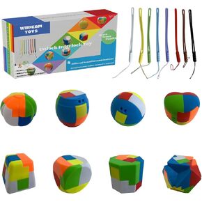 3D بلاستيك 8pcs ألغاز دعابة للأطفال للبالغين البالغين التعليمية التعليمية التعليمية لبنات بناء مع تصميم ملون من المنطق آمن ودائم للأعمار