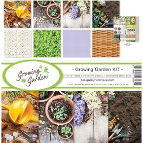 Reminisce Growing Garden Collection Scrapbook Kit Paper Crafts, Multi Color Palette, 12x12 inches