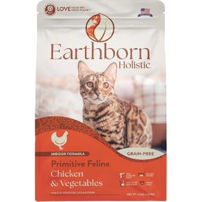 القطط البدائية الشمولية لـ Earthborn - طعام قطة جاف خالية من الحبوب (4 أرطال)