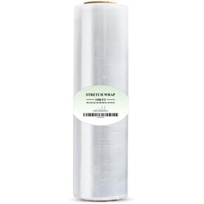 18" Stretch Film/Wrap 1500 Feet 80 Gauge Industrial Strength 20 Microns Clear