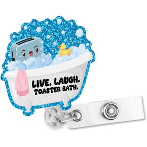 Boo Boo Bird Retractable Glitter Irregular Badge Reel with Alligator Clip, Funny Medical Helicopter Badge Holder Gift for Flight Nurse Doctor Nursing ER RN LPN Emergency Medical Work Assistant