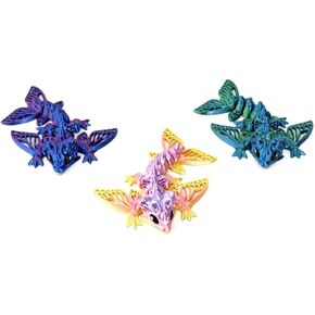 Dragon المطبوع ثلاثي الأبعاد ، 3 أجهزة كمبيوتر ملونة ، Dragon ثلاثية الأبعاد ملونة ، هدية عيد ميلاد/ألعاب سطح المكتب/زخرفة المنزل