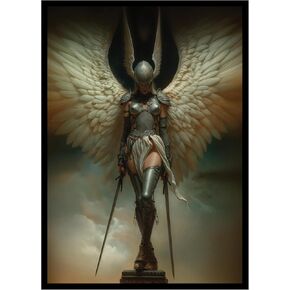 100 MTG Card Sleeves with 100 Inner Sleeves, Textured Back Art Sleeves, Fit Standard Size Cards - Angel