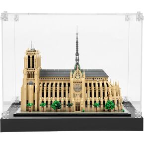 Acrylic Display Case for Lego Notre-Dame de Paris 21061, Dust-Proof Display Box for Lego 21061 , Size: 18.11x11.81x14.17 inch (NOT Included The Model)