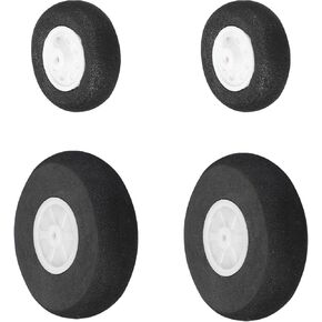 مجموعة عجلات طائرة Meccanixity RC ، 1.8 "/3" DIA RC Airplane Aircraft Sponge Wheels RC Poam Wheel Present