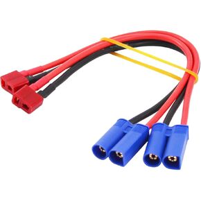 2pcs t-plug أنثى إلى EC5 EC-5 الذكور فريق Losi Charge محول كابل TLR Lipo Lead (B131-2)