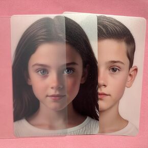 3-Piece Reusable Face Painting Practice Boards Set - Washable Boy/Girl/Transparent Stencils for Makeup Beginners, Professional Artist Training Kit A4 PP ﻿