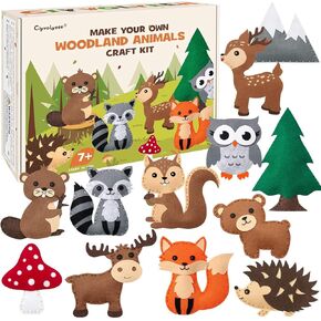 CiyvoLyeen Little Monsters Craft Kit Adopt A Monster Felt Plush DIY Sewing Art Educational Toys Monster Craft Gift Learn How to Sew for Beginners Set of 12 Sewing Kits
