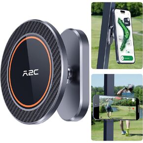 A2C Alloy Magnetic Golf Cart Phone Holder for MagSafe iPhone 15 Pro Max Plus 14 13 12 Mini Fits EZGO, Club Car, Yamaha, Icon, Golf Cart Accessories Gadgets Essentials Gift for Friends Men Women