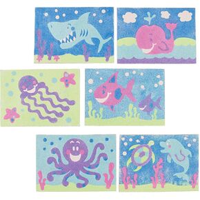 Fun Express Ocean Animal Sand Art Set - Makes 24 - VBS Vacation Bible School Supplies/Decor - Educational and Learning Activities for Kids