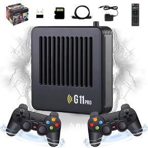 G11 Pro Game Box Game Stick ، ​​56000 لعبة مدمجة ، 40 محاكاة ، وحدة تحكم ألعاب الفيديو الرجعية 4K HDMI مع 2.4 جرام تحكم لاسلكي ، وحدة توصيل محمولة وألعاب تشغيل ، هدية للرجال ، الزوج (256 جرام)