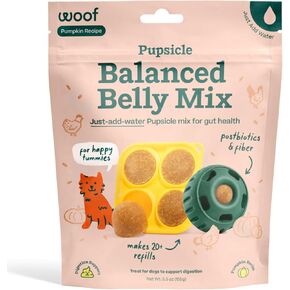 WOOF Dog Pupsicle Mix - Easy-to-Make DIY Pupsicle Refills - Tasty, Healthy Pupsicle Mix - Wholesome Ingredients - Long-Lasting Treats for Dogs - Bacon and Cheese Mix