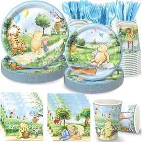 175 PCS Winnie Baby Bear Party Supplies Conserds Conser Compern