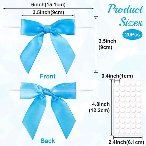 20pcs Black Twist Tie Bow for Crafts, 3.5" Small Premade Gift Bow, Satin Ribbon Bowknot for Wrapping Gift Bakery Candy Treat Bag Christmas Halloween Wedding Bridal Shower Decor in Saudi Arabia